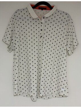Greyson Women’s Golf White Blue Print Polo Shirt Size XXL NWOT